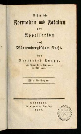 I-IV, Titelblatt