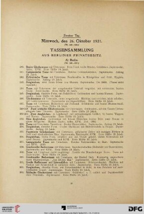 Tassensammlung aus Berliner Privatbesitz (Nr. 240-538)