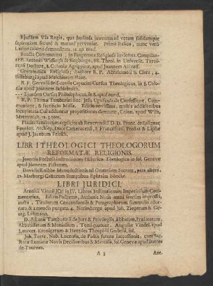 Libri Theologici Theologorum Reformatae Religionis.