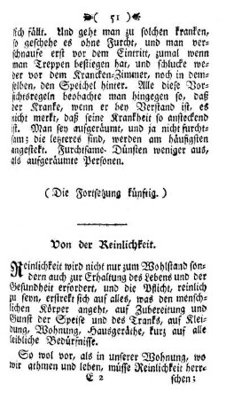 Von der Reinlichkeit.