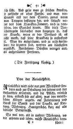 Von der Reinlichkeit.