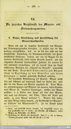 VI. Die speziellen Verhältnisse des Maurer- und Steinmetzengewerkes