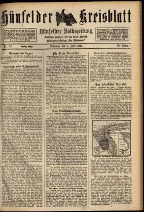 Erste Ausgabe vom Samstag, den 06. Juni 1925.