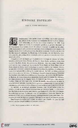 2. Pér. 1.1869: Henry Houssaye, Histoire d'Apelles : [Rezension]