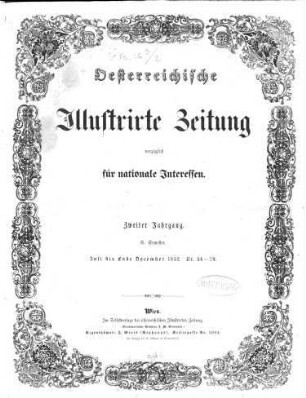 Österreichische illustrierte Zeitung. 1852 = Jg. 2