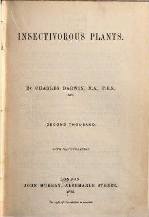 Insectivorous plants