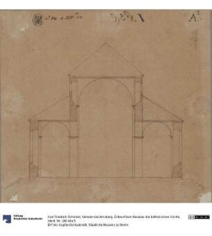 Neheim bei Arnsberg. Entwurf zum Neubau der katholischen Kirche