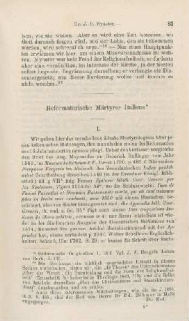 83-93 Reformatorische Märtyrer Italiens