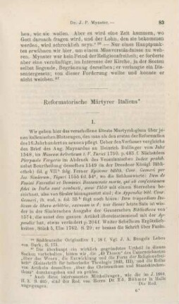 83-93 Reformatorische Märtyrer Italiens