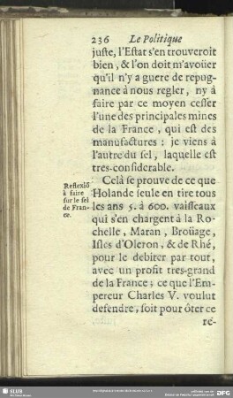 Reflexio[ns] à faire sur le sel de France