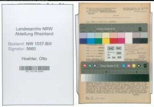 Entnazifizierung Otto Hoehler , geb. 02.03.1895 (Kaufmann)
