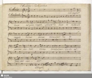 Aria Con miglior [= autograph; ursprünglich angeheftet]