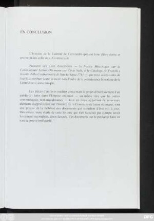 En Conclusion