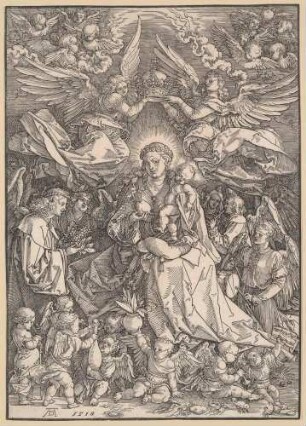 Maria als Königin der Engel (Maria von zwei Engeln gekrönt)