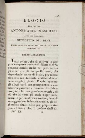 Elogio del Dottor Antonmaria Meschini