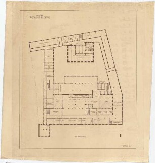 Billing, Hermann; Bochum (Nordrhein-Westfalen); Rathaus - Kellergeschoss (Grundriss)