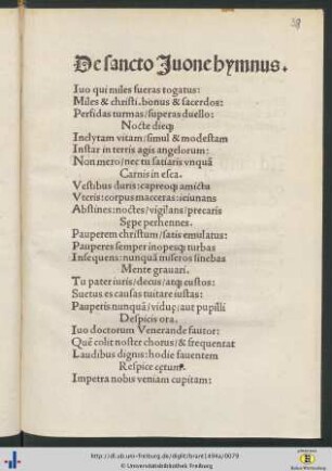 De sancto Juone hymnus