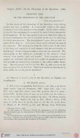 Chapter XIII. On the Phonology of the Speculum