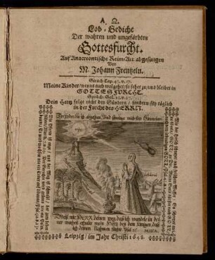 Lob-Gedicht Der wahren und ungefärbten Gottesfurcht
