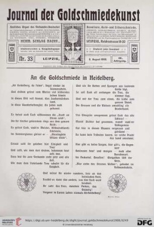 An die Goldschmiede in Heidelberg