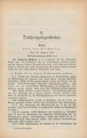 X. Deichangelegenheiten