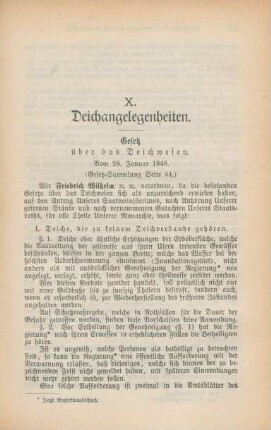X. Deichangelegenheiten