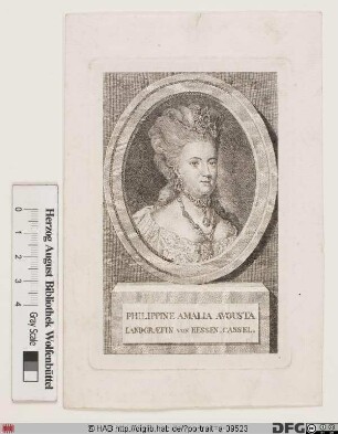 Bildnis Philippine Amalie Auguste, Landgräfin von Hessen-Kassel, geb. Markgräfin von Brandenburg-Schwedt