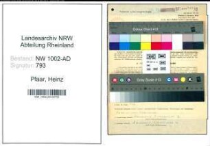 Entnazifizierung Heinz Pfaar, geb. 04.07.1902 (Kaufmann)
