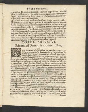 Corollarium VI. Scientia est Demonstrationis effectus.