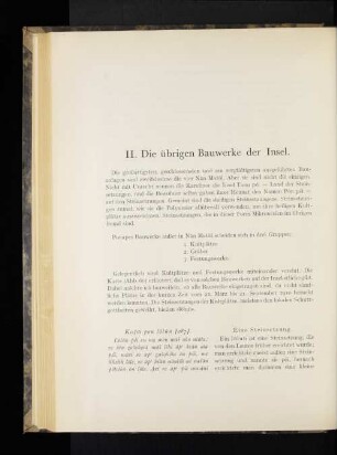 II. Die übrigen Bauwerke der Insel.