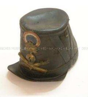 Tschako Modell 1860 für Mannschaften, Feldartillerie-Regiment Nr. 4, Frankreich