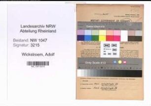 Entnazifizierung Adolf Wickstroem , geb. 31.07.1890 (Lehrer)