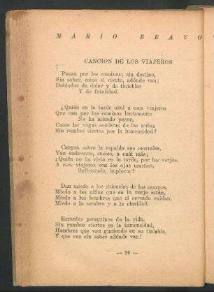 Canción de los viajeros