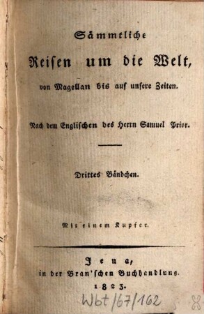 Sämmtliche Reisen um die Welt von Magellan bis auf unsere Zeiten, 3