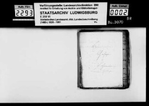 Kollektaneen [des Rechtskonsulenten Karl von Alberti] zur Geschichte des Hauses Hohenlohe