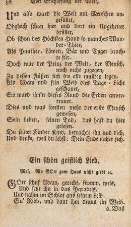 Und also ward die Welt mit Menschen angefüllet...