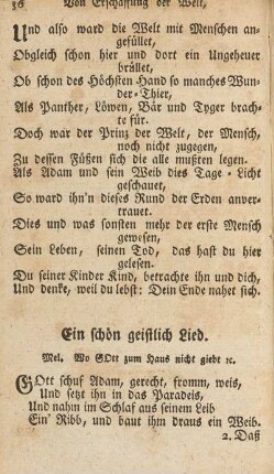 Und also ward die Welt mit Menschen angefüllet...