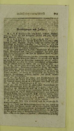 Berichtigungen und Zusaetze