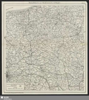 Übersichtskarte von Nordfrankreich und Belgien