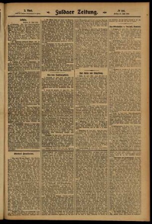 Zweite Ausgabe vom Freitag, den 27. Juni 1913.