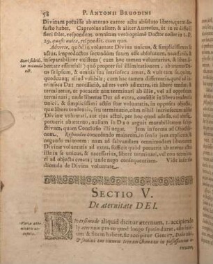Sectio V. De aeternitate DEI.