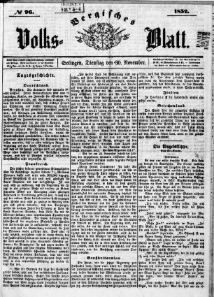 Bergisches Volksblatt. 1849-1868