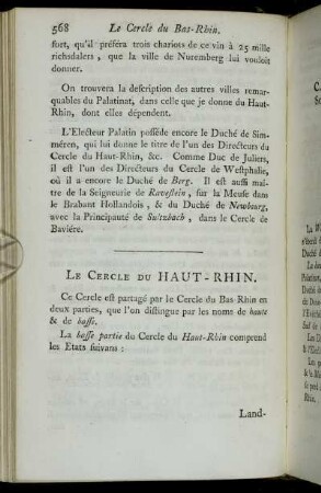 Le Cercle Du Haut-Rhin.
