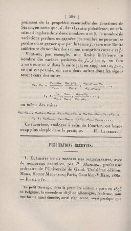 Publications récentes.