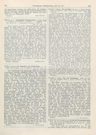 478-479 [Rezension] Goltz, Ed. Freiherr von der, Kirche und Volksgemeinschaft. Rede