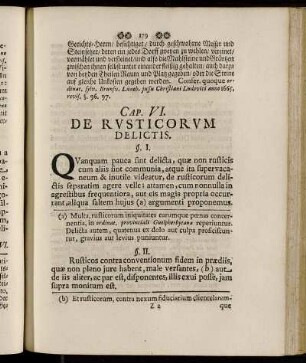Cap. VI. De Rusticorum Delictis.