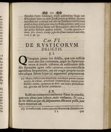 Cap. VI. De Rusticorum Delictis.