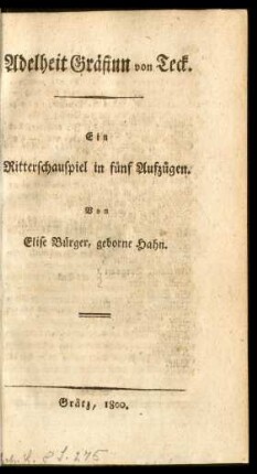 Adelheit Gräfinn von Teck