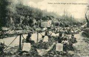 Deutsche Soldatengräber an der Straße nach Soissons