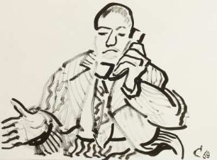 Mann am Telefon